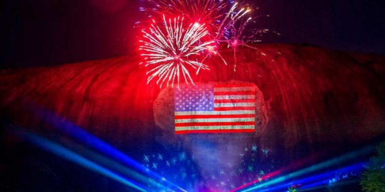4th of July at Stone Mountain Park in Atlanta
